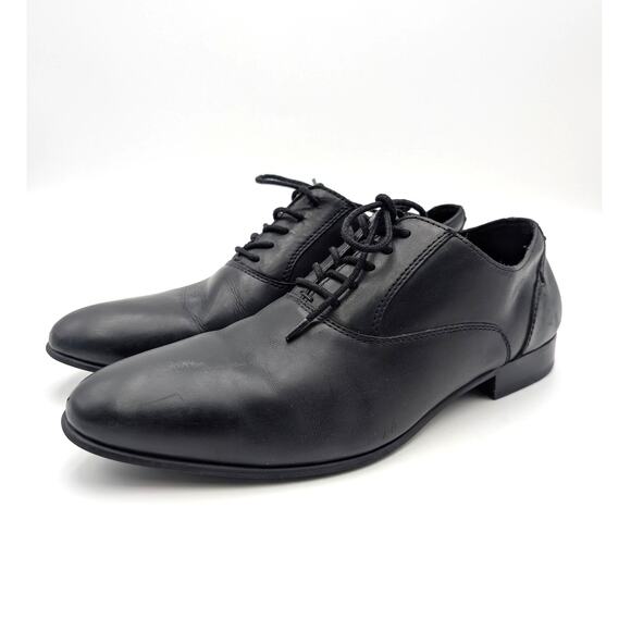 Vince Camuto Jensin Lace-Up Oxford Shoes Plain Toe Men\'s Black Size US12M EU45 main image 8